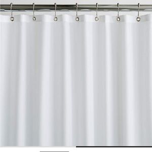 Crate and Barrel White Shower Curtain Liner with Magnets
